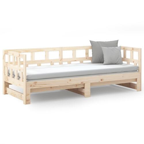 Daybed med udtræk 2x(90x190) cm massivt fyrretræ