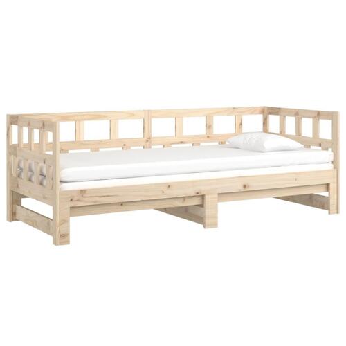 Daybed med udtræk 2x(90x190) cm massivt fyrretræ