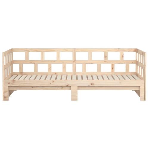 Daybed med udtræk 2x(90x190) cm massivt fyrretræ