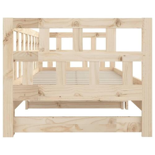 Daybed med udtræk 2x(90x190) cm massivt fyrretræ