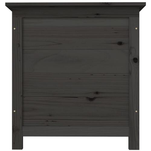 Udendørs hyndeboks 50x50x56 cm massivt fyrretræ antracitgrå