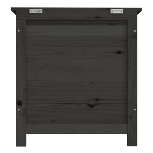 Udendørs hyndeboks 50x50x56 cm massivt fyrretræ antracitgrå