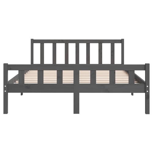 Sengeramme 150x200 cm King Size massivt fyrretræ grå