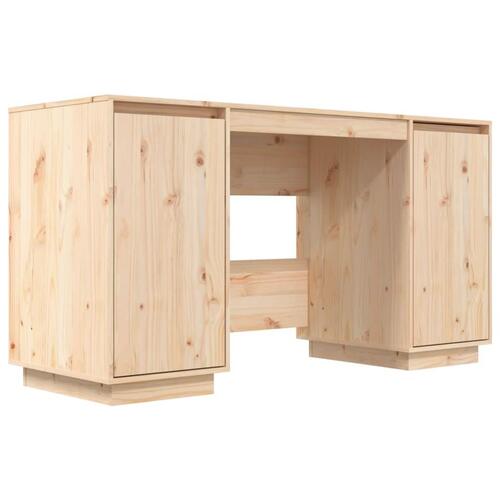 Skrivebord 140x50x75 cm massivt fyrretræ