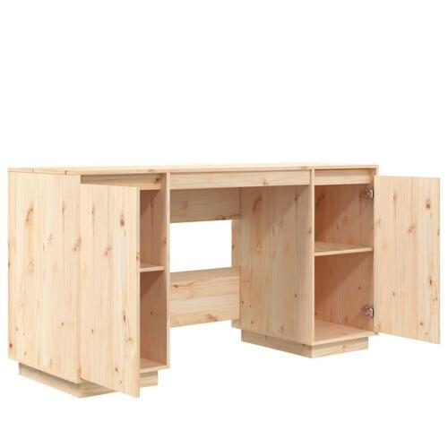 Skrivebord 140x50x75 cm massivt fyrretræ