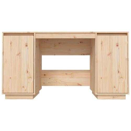Skrivebord 140x50x75 cm massivt fyrretræ