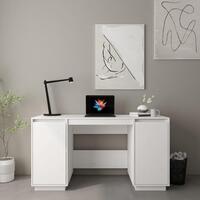 Skrivebord 140x50x75 cm massivt fyrretræ hvid