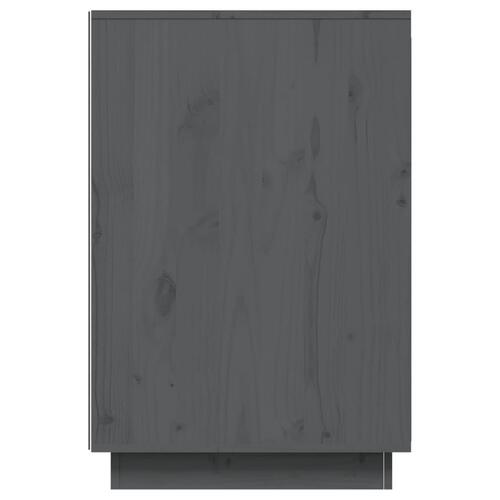 Skrivebord 140x50x75 cm massivt fyrretræ grå