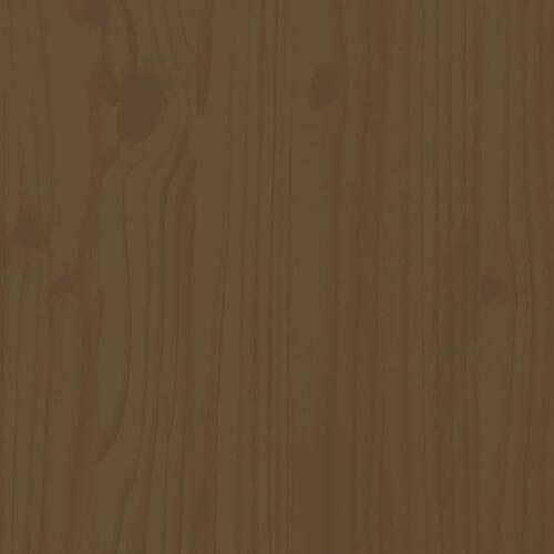 Skrivebord 140x50x75 cm massivt fyrretræ gyldenbrun