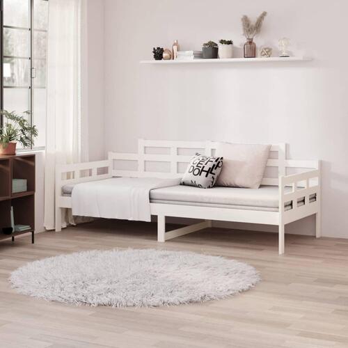 Daybed 90x200 cm massivt fyrretræ hvid