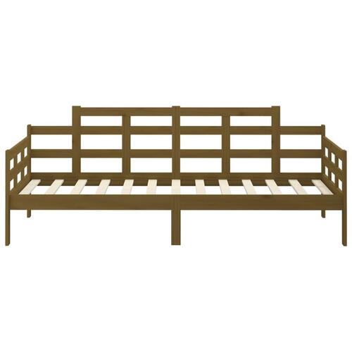 Daybed 90x200 cm massivt fyrretræ gyldenbrun
