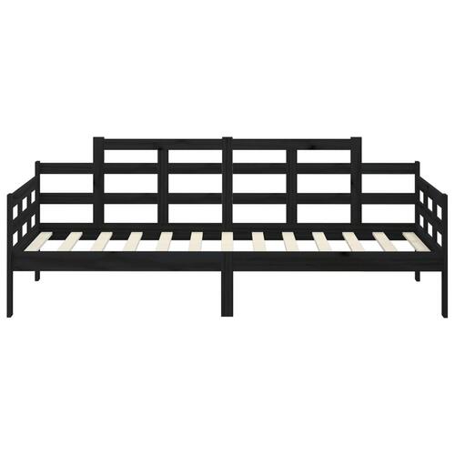 Daybed 90x200 cm massivt fyrretræ sort