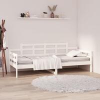 Daybed 80x200 cm massivt fyrretræ hvid