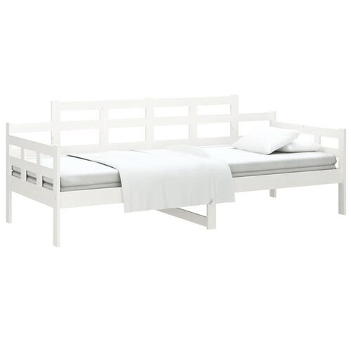 Daybed 80x200 cm massivt fyrretræ hvid