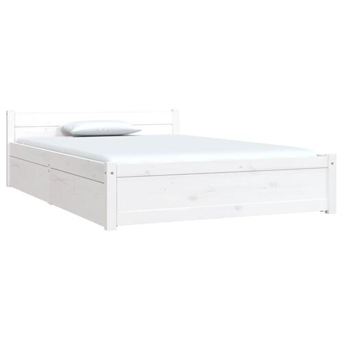 Sengeramme med skuffer 120x190 cm Small Double hvid