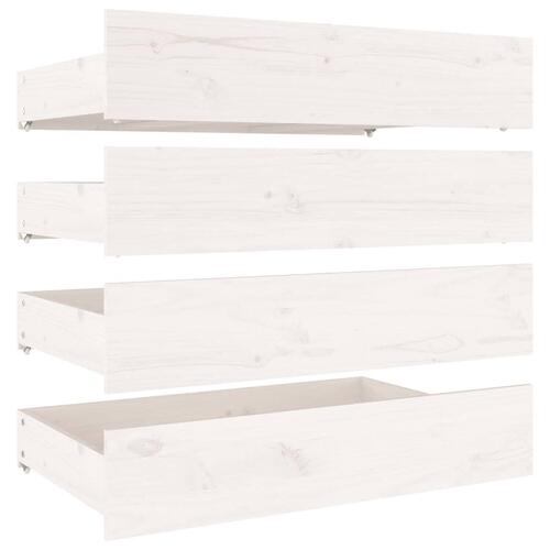 Sengeramme med skuffer 120x190 cm Small Double hvid