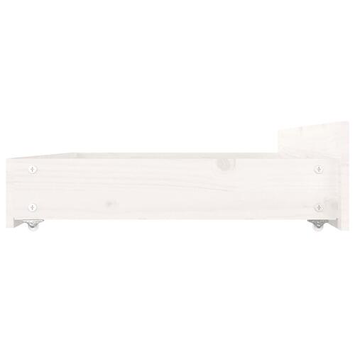 Sengeramme med skuffer 120x190 cm Small Double hvid