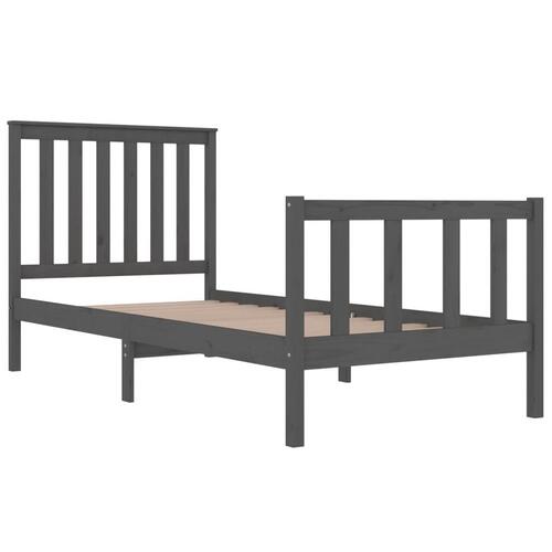 Sengeramme 75x190 cm Small Single massivt fyrretræ grå