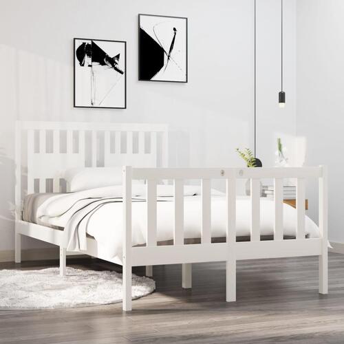 Sengeramme 120x190 cm Small Double massivt træ hvid