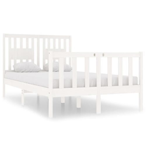 Sengeramme 120x190 cm Small Double massivt træ hvid