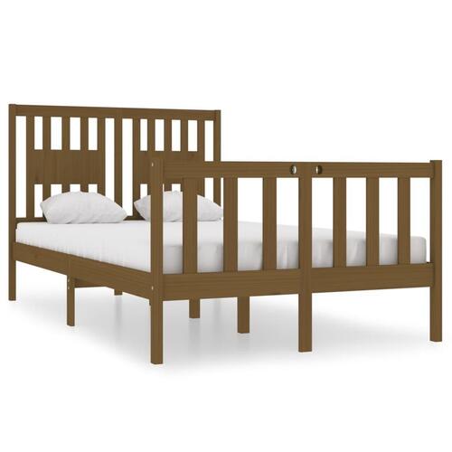 Sengeramme 120x190 cm Small Double massivt træ gyldenbrun
