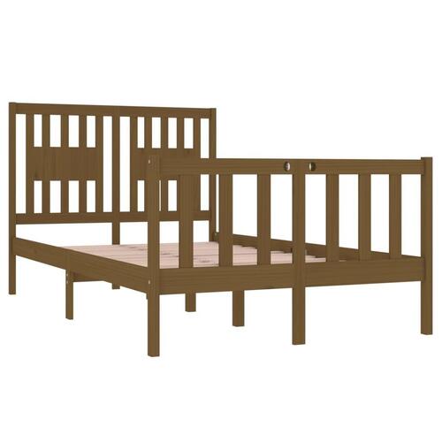 Sengeramme 120x190 cm Small Double massivt træ gyldenbrun