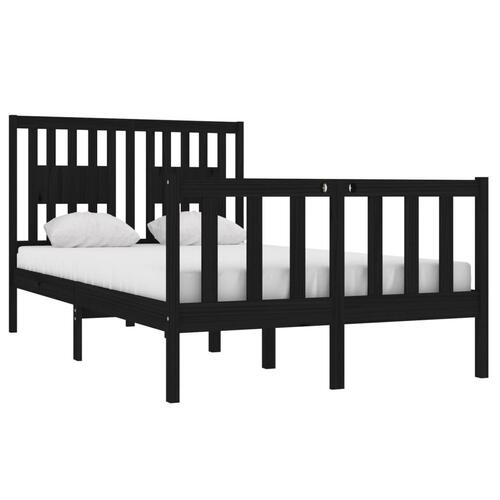 Sengeramme 120x190 cm Small Double massivt træ sort