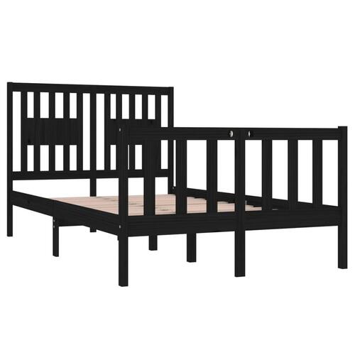 Sengeramme 120x190 cm Small Double massivt træ sort