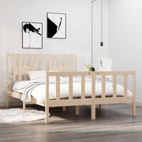 Sengeramme 135x190 cm massivt træ