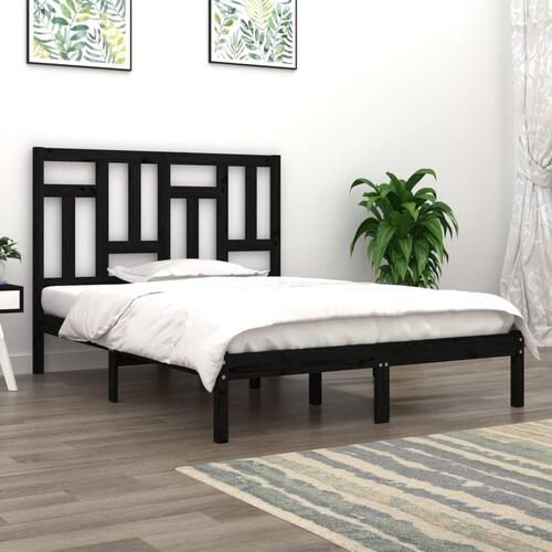 Sengeramme 120x190 cm Small Double massivt træ sort