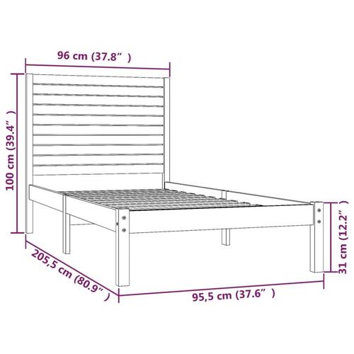 Sengeramme 90x200 cm massivt træ