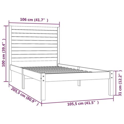 Sengeramme 100x200 cm massivt træ