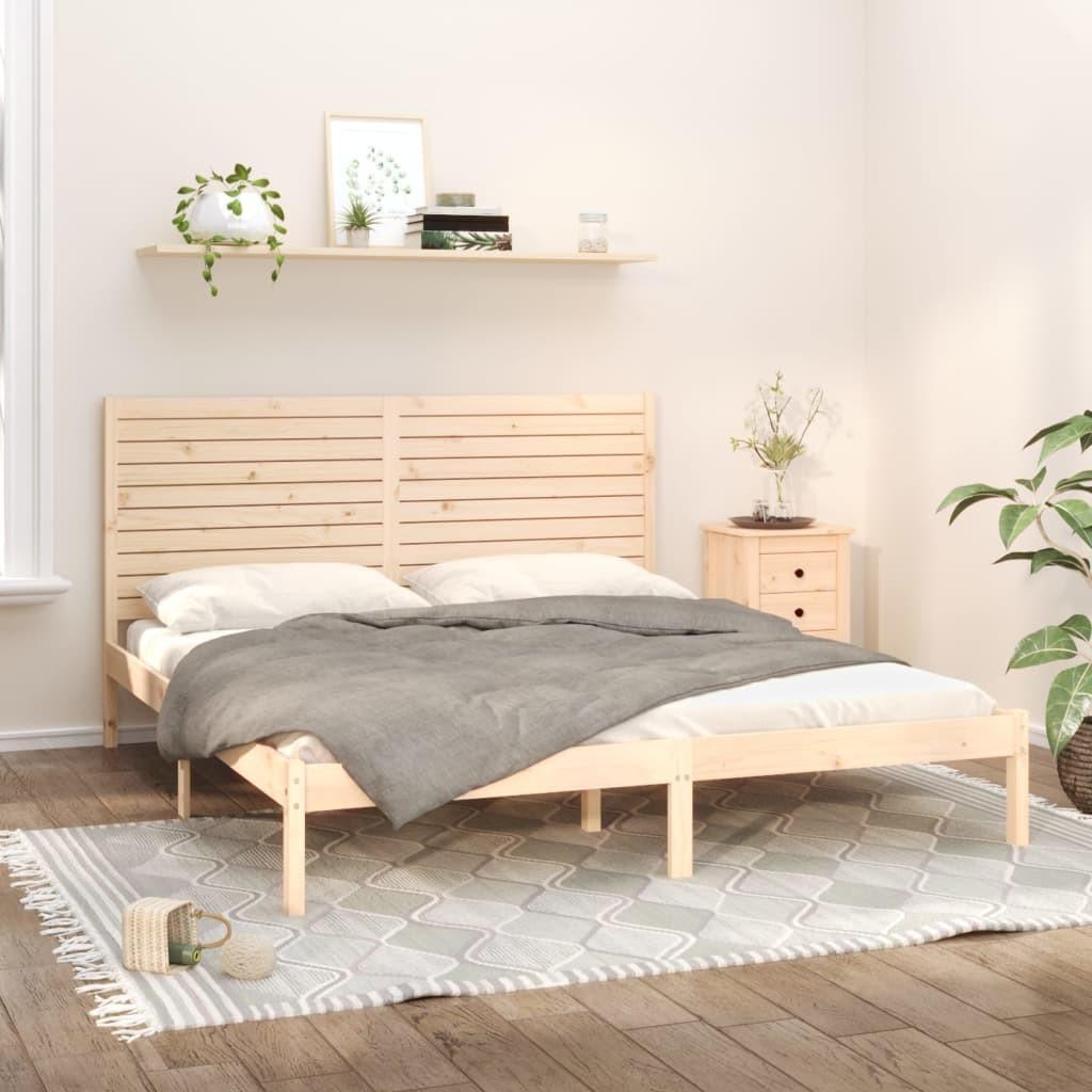 Sengeramme 180x200 cm massivt fyrretræ