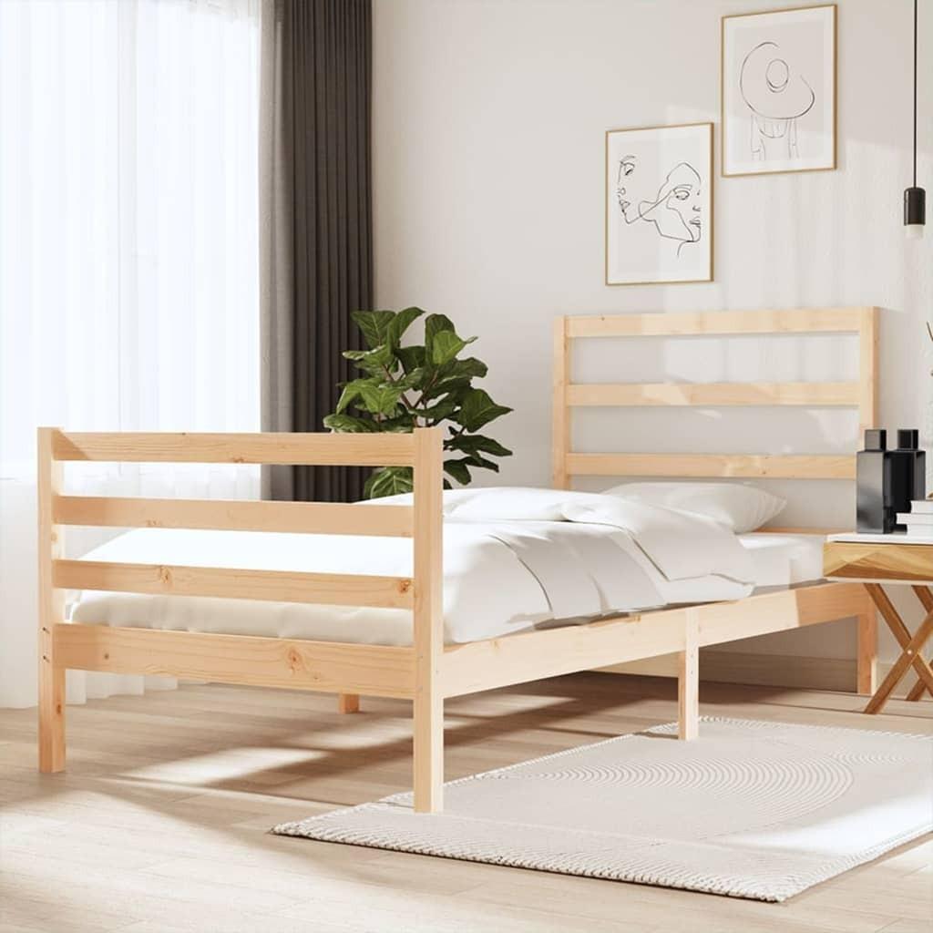 Sengeramme 90x190 cm massivt fyrretræ