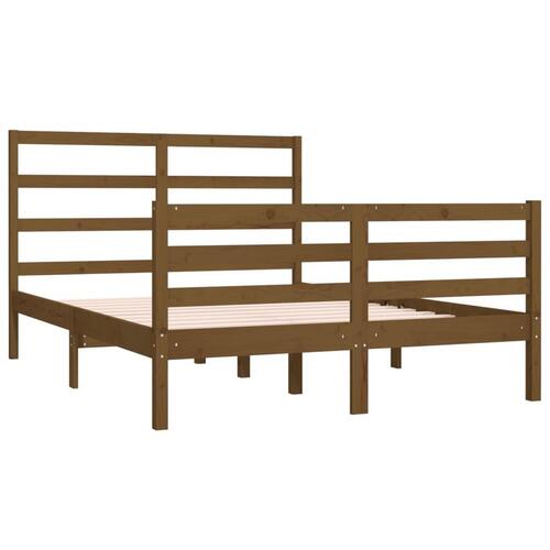 Sengestel 120x190 cm Small Double fyrretræ gyldenbrun