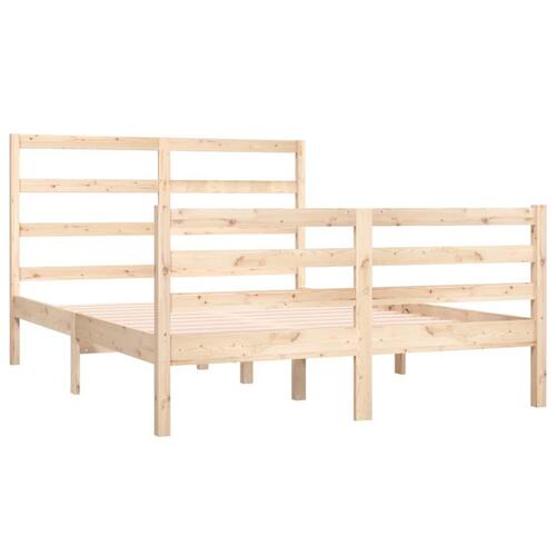 Sengeramme 135x190 cm massivt fyrretræ