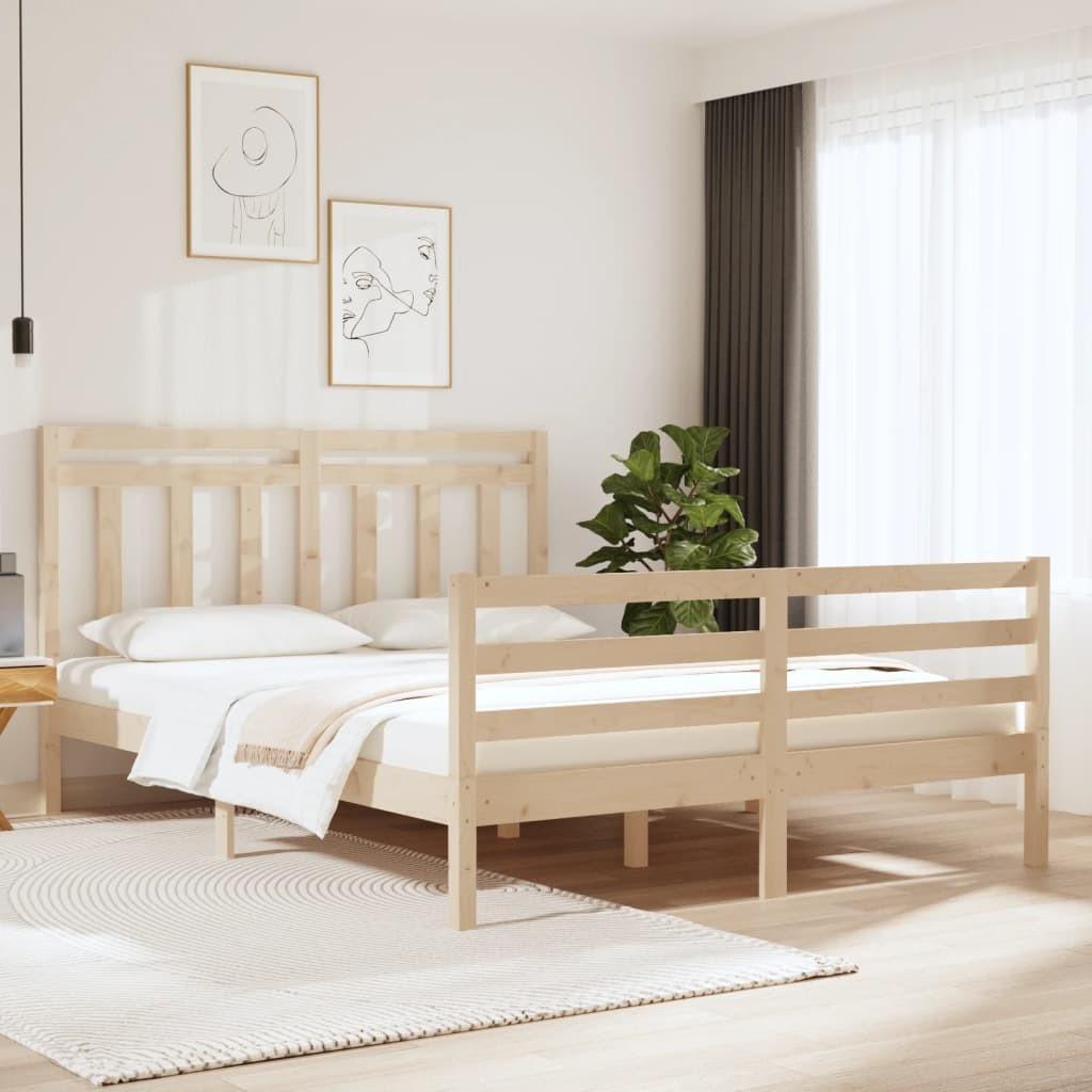 Sengeramme 140x190 cm massivt træ
