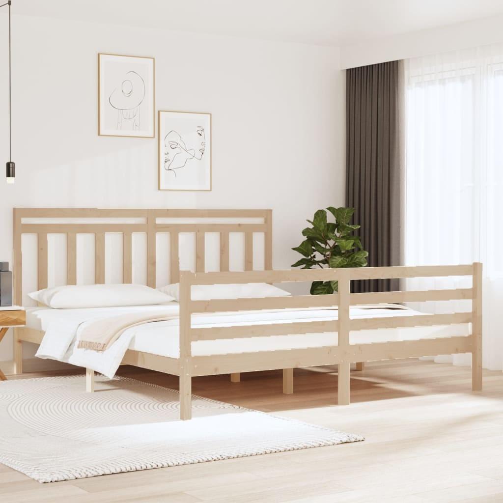 Sengeramme 180x200 cm massivt fyrretræ