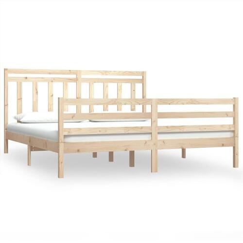 Sengeramme 180x200 cm massivt fyrretræ
