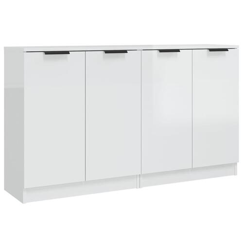 Skænke 2 stk. 60x30x70 cm konstrueret træ hvid højglans