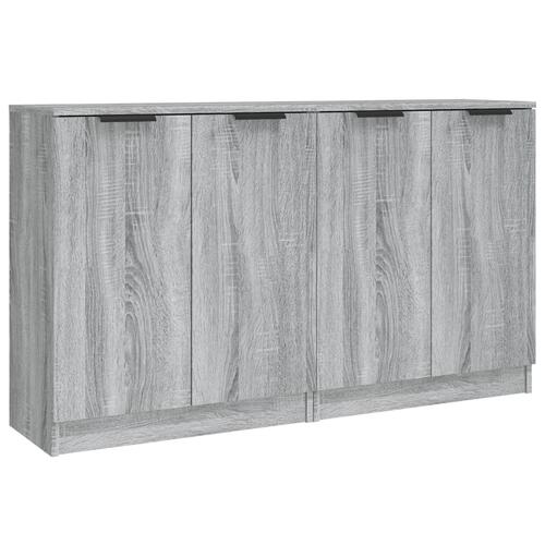 Skænke 2 stk. 60x30x70 cm konstrueret træ grå sonoma-eg