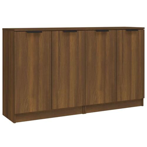Skænke 2 stk. 60x30x70 cm konstrueret træ brun egetræsfarve
