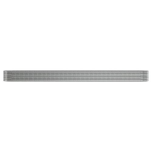 Plantekrukke 512x80x36 cm pulverlakeret stål sølvfarvet