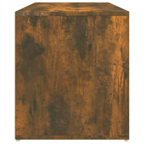 Entrébænk 80x40x45 cm konstrueret træ røget egetræsfarve