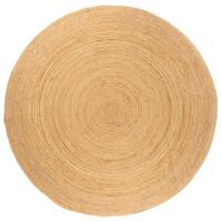 Gulvtæppe 210 cm flettet jute rundt