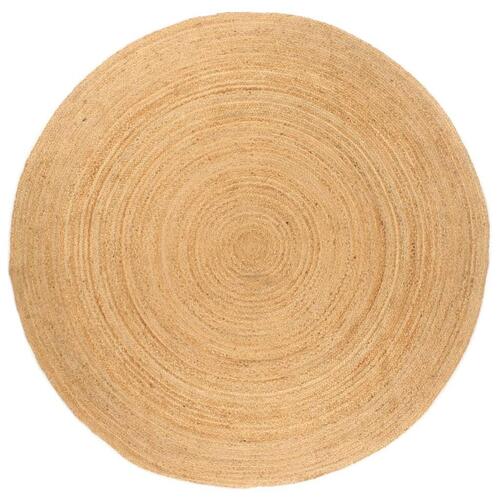 Gulvtæppe 210 cm flettet jute rundt