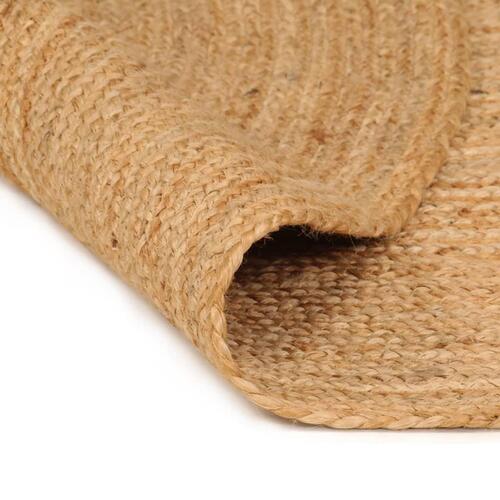 Gulvtæppe 210 cm flettet jute rundt
