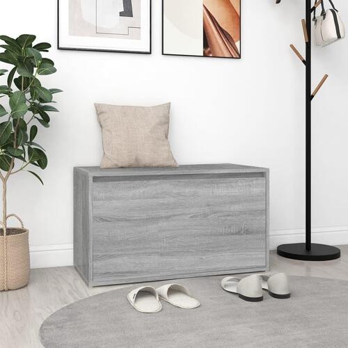 Entrébænk 80x40x45 cm konstrueret træ grå sonoma-eg