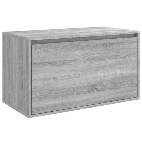 Entrébænk 80x40x45 cm konstrueret træ grå sonoma-eg