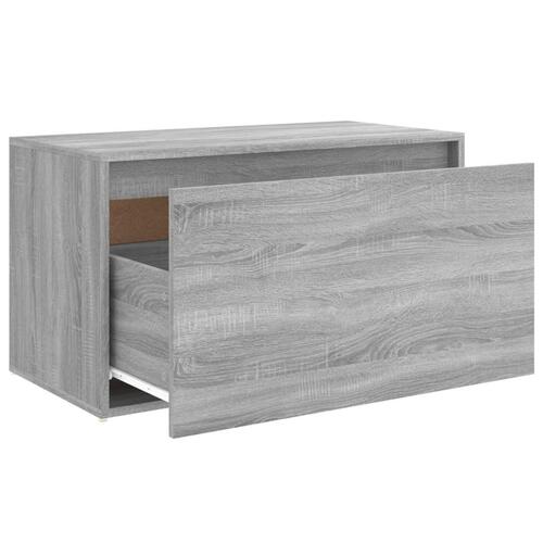 Entrébænk 80x40x45 cm konstrueret træ grå sonoma-eg